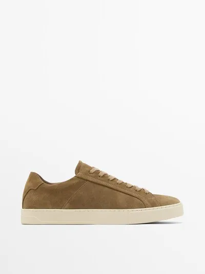 SPLIT SUEDE TRAINERS