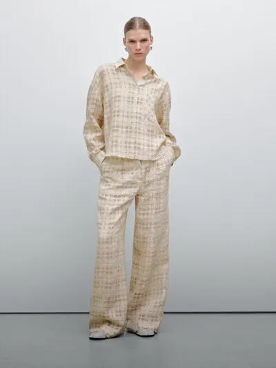 FLUID CHECKERED SHIRT IN LINEN BLEND