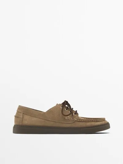 SPLIT SUEDE DECK SHOES